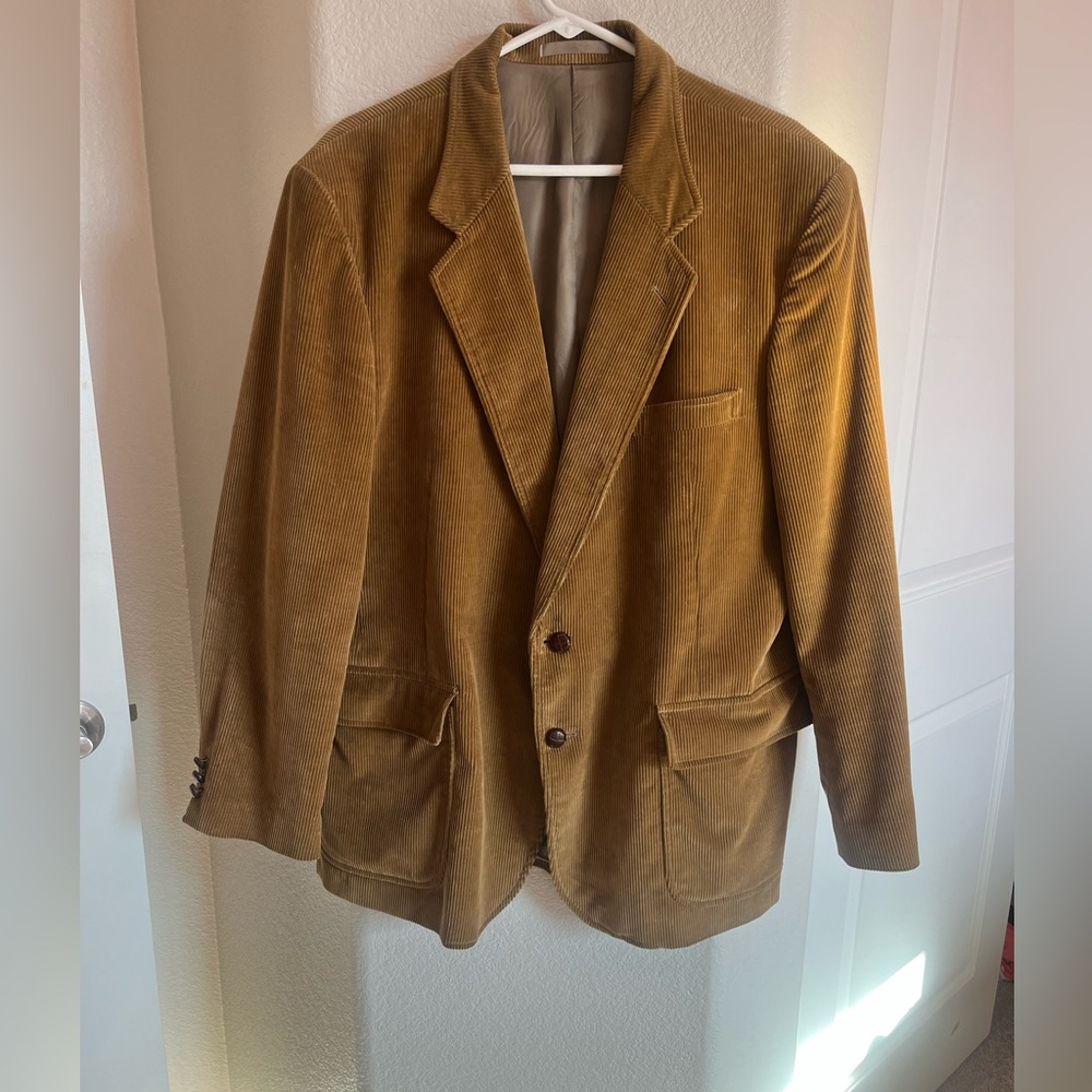Abercrombie & Fitch Tan Corduroy Blazer - Men’s - Vintage